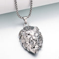 Dominion Lion Pendant Necklace | White Gold