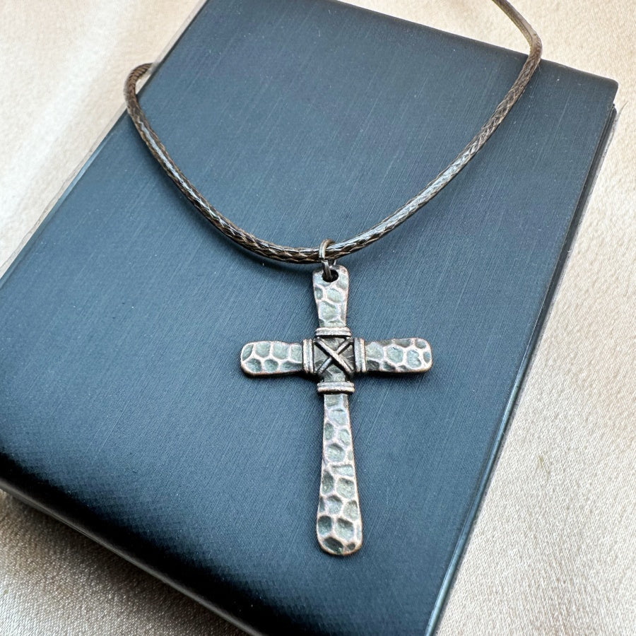 Artisan Cross Copper Necklace