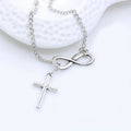 Eternal Cross Pendant Necklace | White Gold