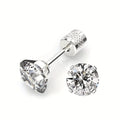 Classic Solitaire Earrings | White Gold