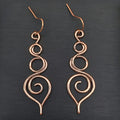Loretta Swirl Copper Earrings
