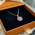 Cherry Blossom Necklace | White Gold