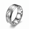 Heston Cutline Ring | White Gold