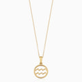 Zodiac sign necklace | Gold