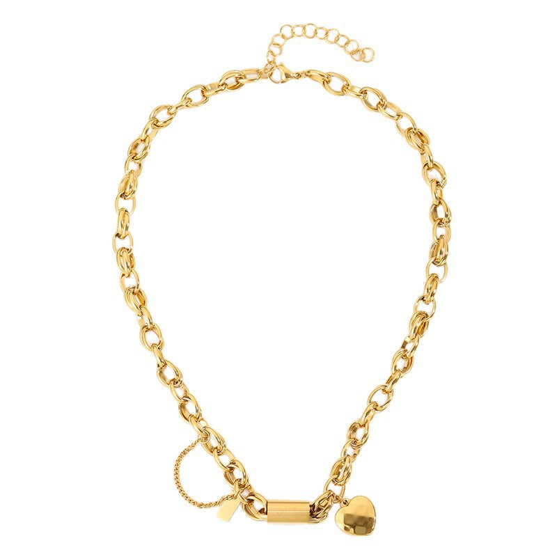Heartened Chunky Necklace | White Gold