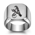 Classic Noble Initial Ring | White Gold