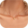 Love letter initial necklace | Gold