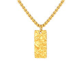 Ziven Hammered Bar Necklace | Gold