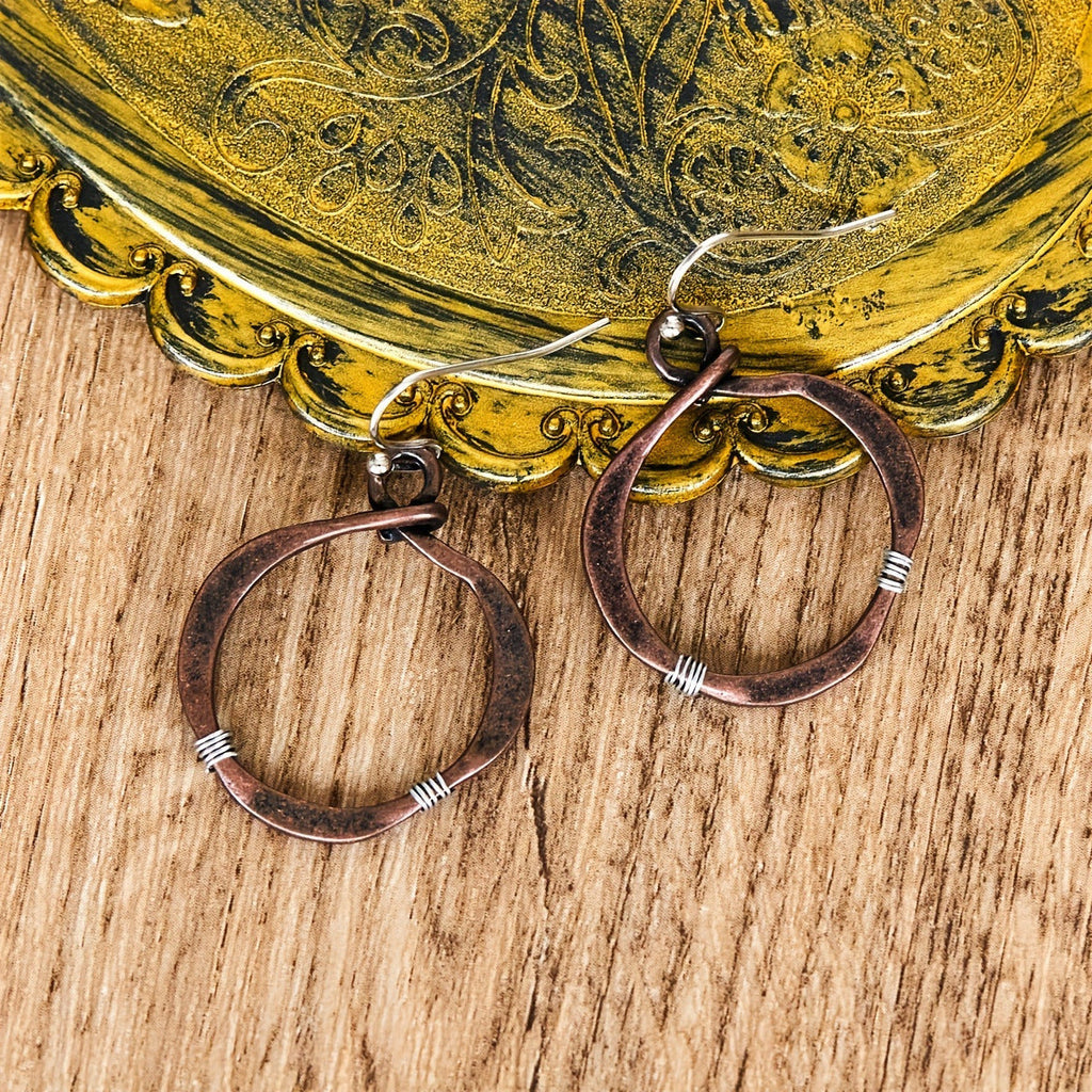 Alessia Woven Copper Earrings