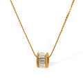 Elyna Polished Barrel Necklace | Gold