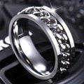 Vance Chain Spinner Ring | White Gold