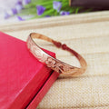 Dahlia Rose Copper Bracelet
