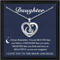 To My Daughter - Love You to the Moon Necklace