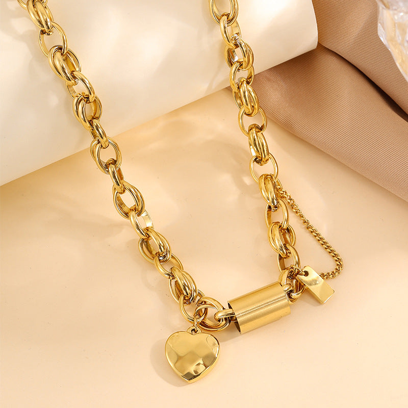 Heartened Chunky Necklace | White Gold
