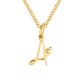 Heart Initial Necklace | Gold