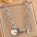 Heartened Chunky Necklace | White Gold