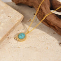 Calysse Azure Bloom Necklace | Gold