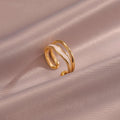 Sahira Layered Wave Ring | Gold