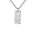 Ziven Hammered Bar Necklace | White Gold