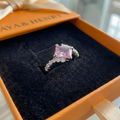 Pink Sapphire Vertex Ring | White Gold