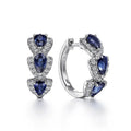 Royal Sapphire Crest Earrings | White Gold