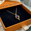 Vespera Amethyst Swirl Necklace | Gold