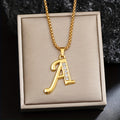 Crystal Accent Initial Necklace | Gold