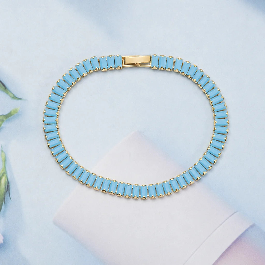 Turquoise Vertéa Tennis Bracelet | Gold