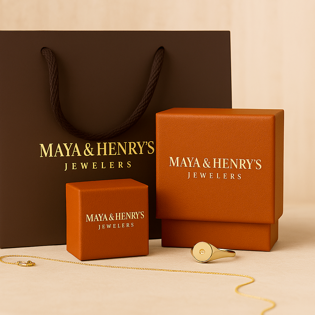 Bubble letter initial necklace set | Gold